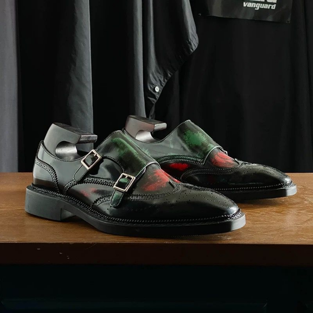 Picture of DOUBLE MONK STRAP LEATHER SHOES