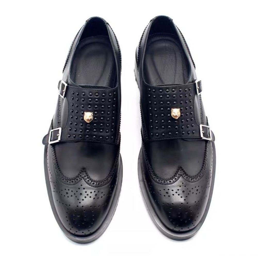 Picture of LEATHER DOUBLE MONK STRAP  SHOES